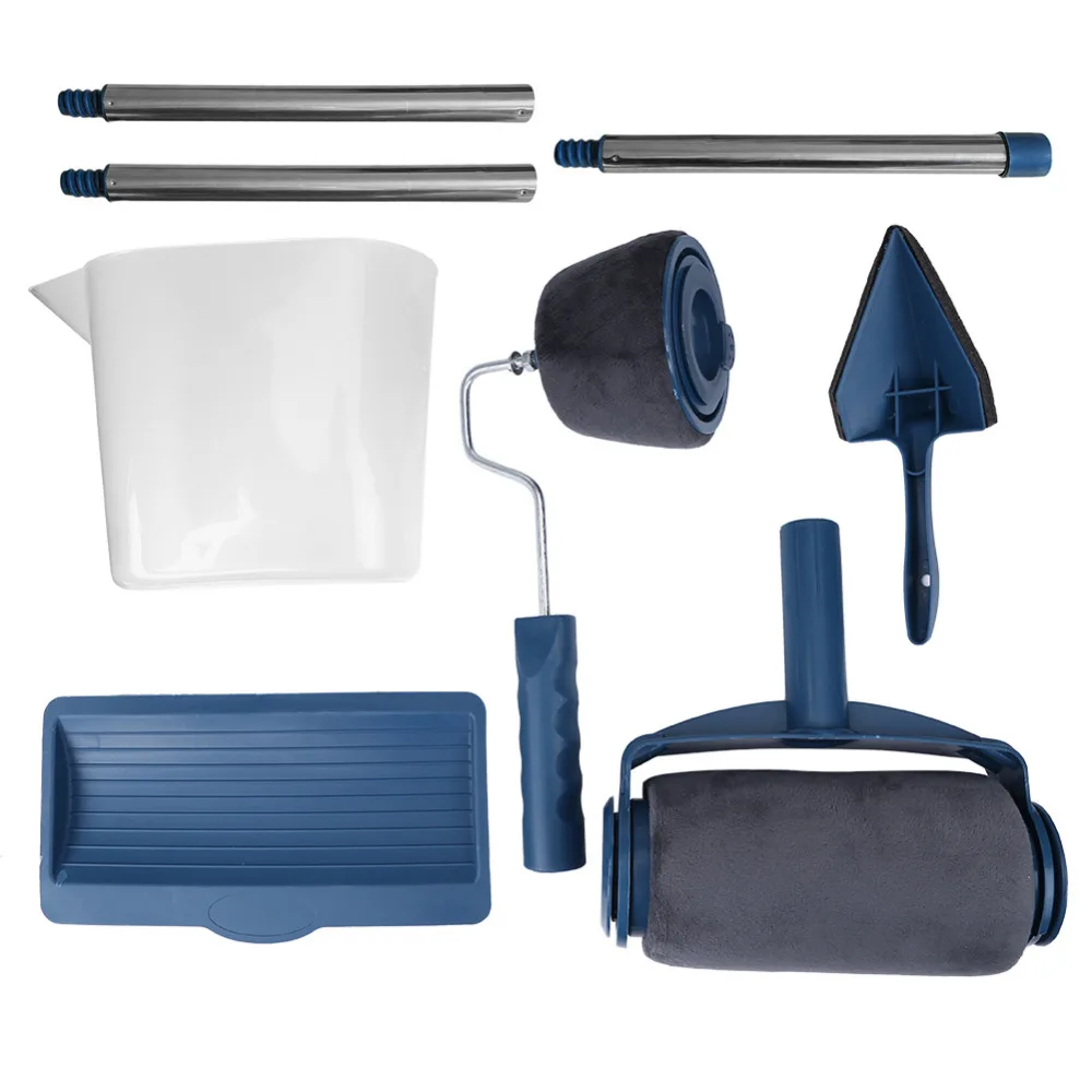 Set Di Pennelli A Rullo Di Vernice Senza Cuciture Con Scatola Dei Colori Strumento Multifunzionale Per Pennelli A Rullo Di Vernice Decorativa Per Pare
