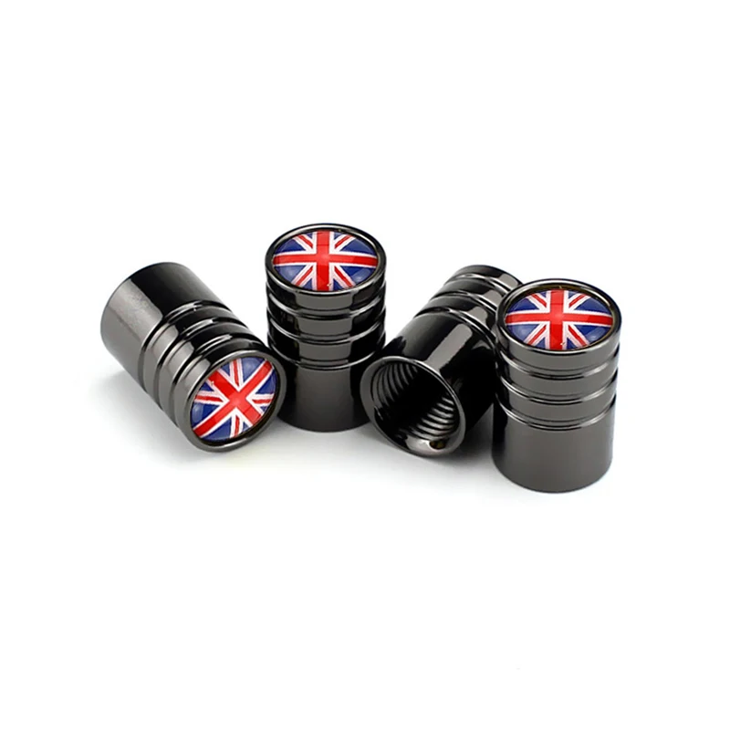 4 Pz Uk England British Flag Bike Moto Pneumatici Per Ruote Auto Tappi Per Valvole Copertura Per Vauxhall Mini Cooper Ford Kia Hyundai Vw Accessori