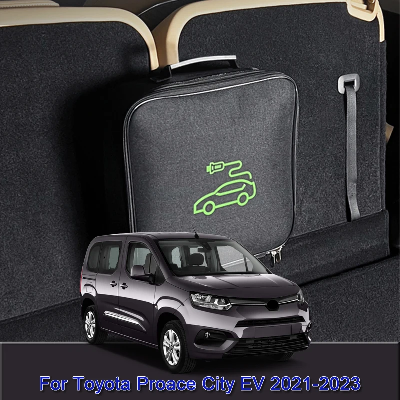 Ev Car Charging Cable Storage Carry Bag Spine Per Caricabatterie Prese Ignifughe Impermeabili Per Toyota Proace City Ev 2021-2023 2024