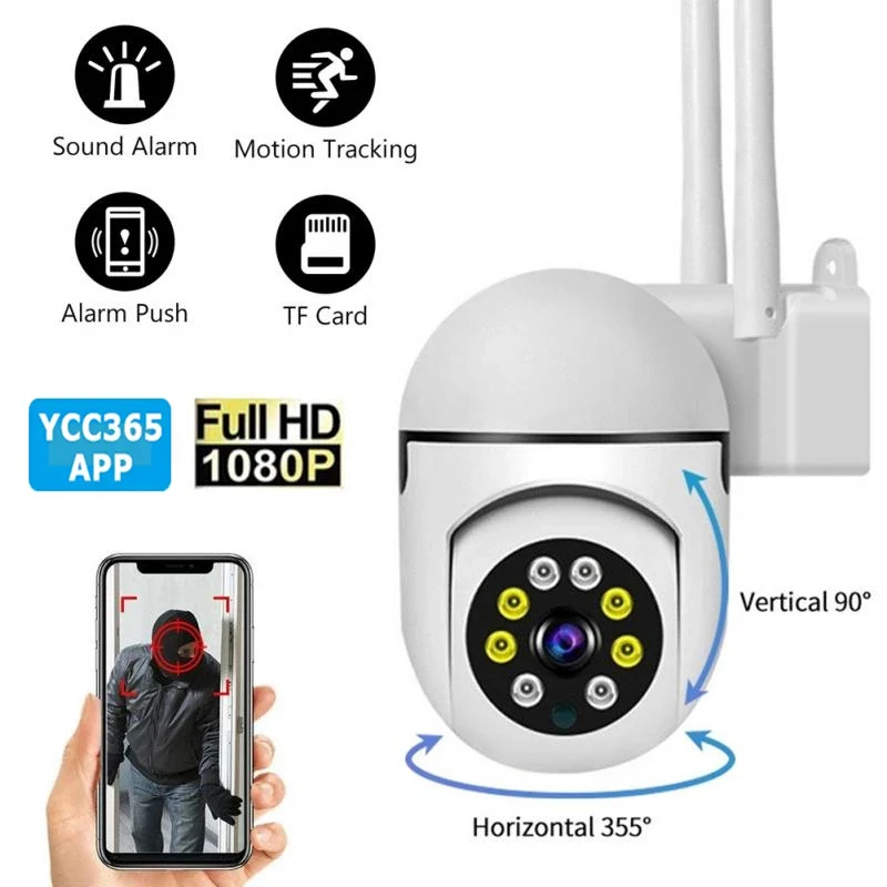 Ycc365 Plus Telecamera Wifi Outdoor 4X Zoom Digitale Ai Rilevamento Umano Telecamera Wireless Sorveglianza Di Sicurezza Cctv Con Telecamera Ip 1080P