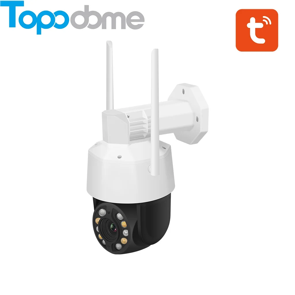 Topodome 5Mp Wifi Tf Card Citofono Vocale 40X Zoom Ottico Monitoraggio Umanoide Onvif Proiettore A Infrarossi Da 5 Pollici Tuya Ptz Ip Camera