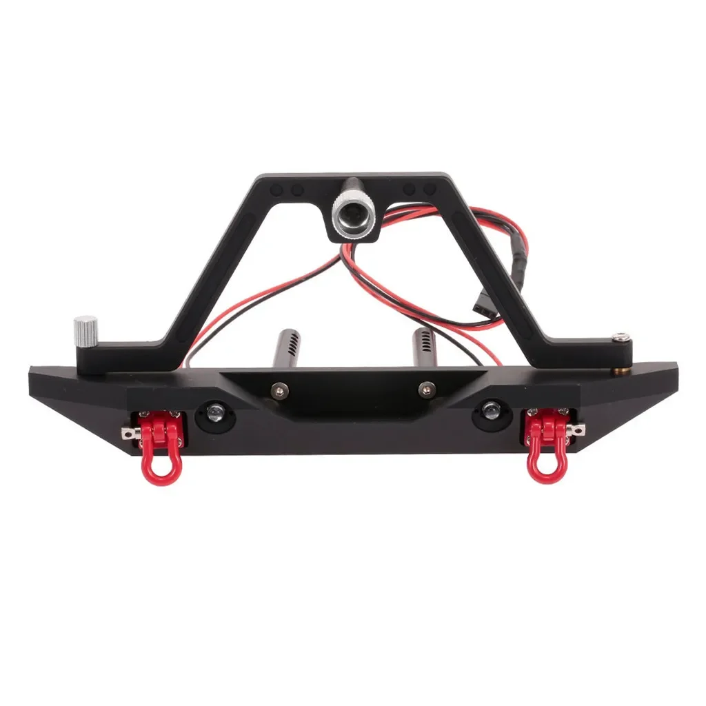 Paraurti Anteriore In Metallo Con 2 Luci A Led Per Rc Car Rc Crawler Trxs Trx-4 Axial Scx10 E Scx10 Ii 90046
