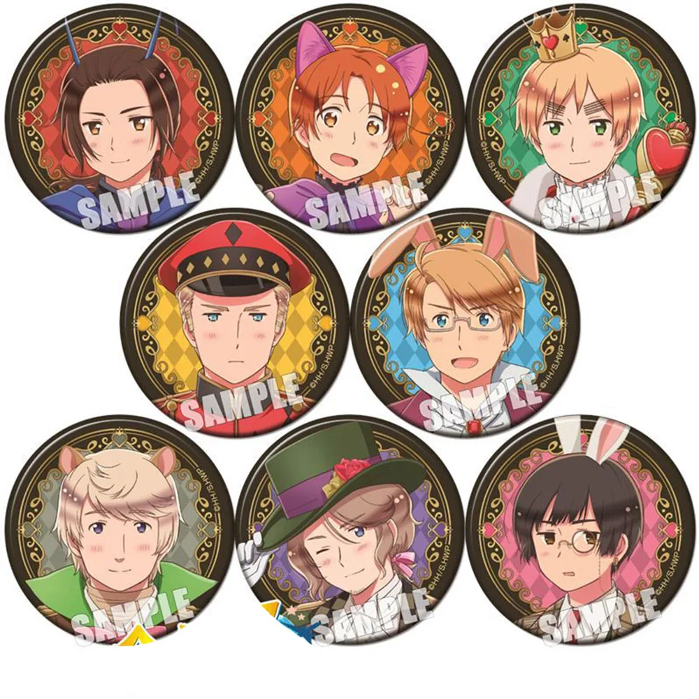 Hetalia Axis Powers World Stars Badge Anime Spilla Pins Comic Cute Badge Ciondolo Accessori Zaino Fans Collection Regali
