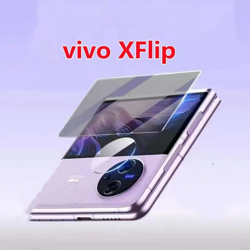 Per Vivo X Flip Spy Back Samll Protezione Dell'Obiettivo Della Fotocamera/Out Spy Screen Hdrogel Protezione Della Pellicola Protettiva