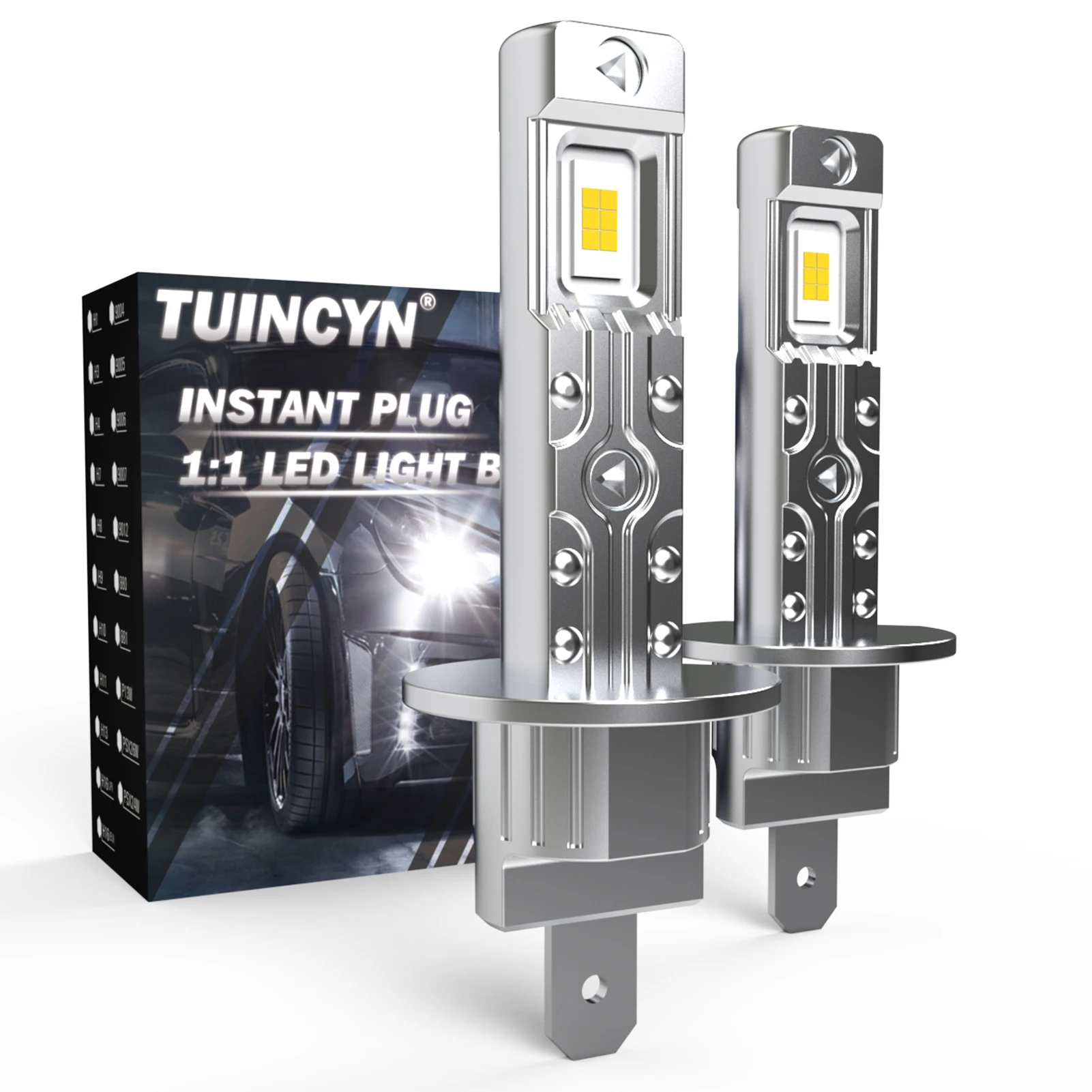 2X H1 Led Light Canbus Bulb Car Headlight High Power Auto Fog Diode Moto Driving Running Lamp 12V Per Bmw E30 E34 E70 1994