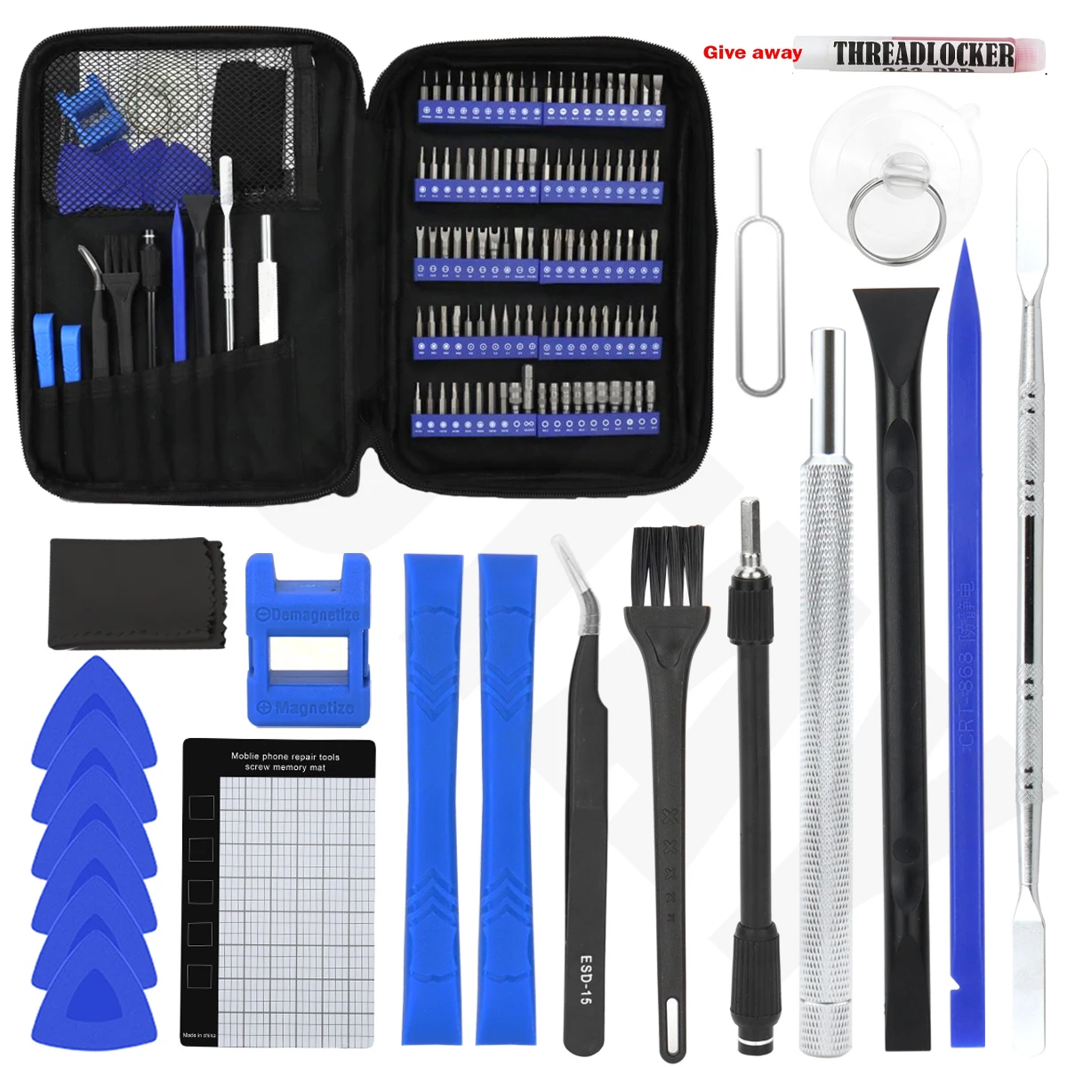 Electric Screwdriver Kit Drill Bit Kit Helicopter Car Drone Track Repair Xiaomi Phone Mini Screwdriver Kit Carrying Case Style