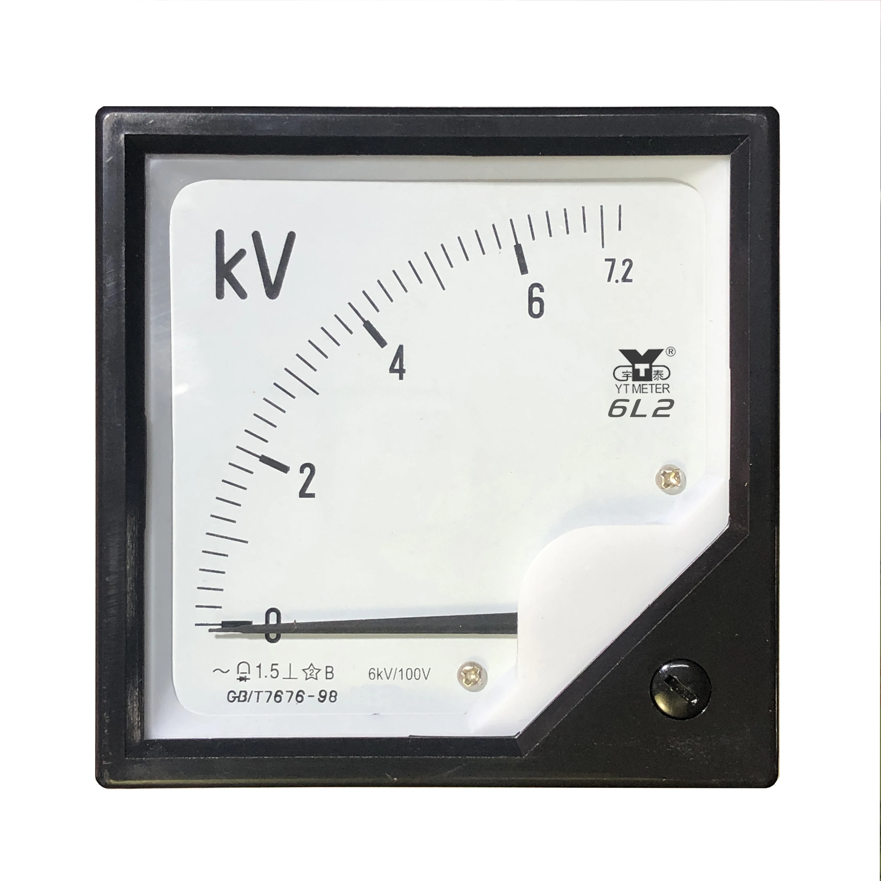 Customized 6L2 High Voltage Voltmeter 7.2Kv 6Kv/100V 7Kv Need To Be Equipped With Transformer Ac Voltmeter 80 * 80Mm