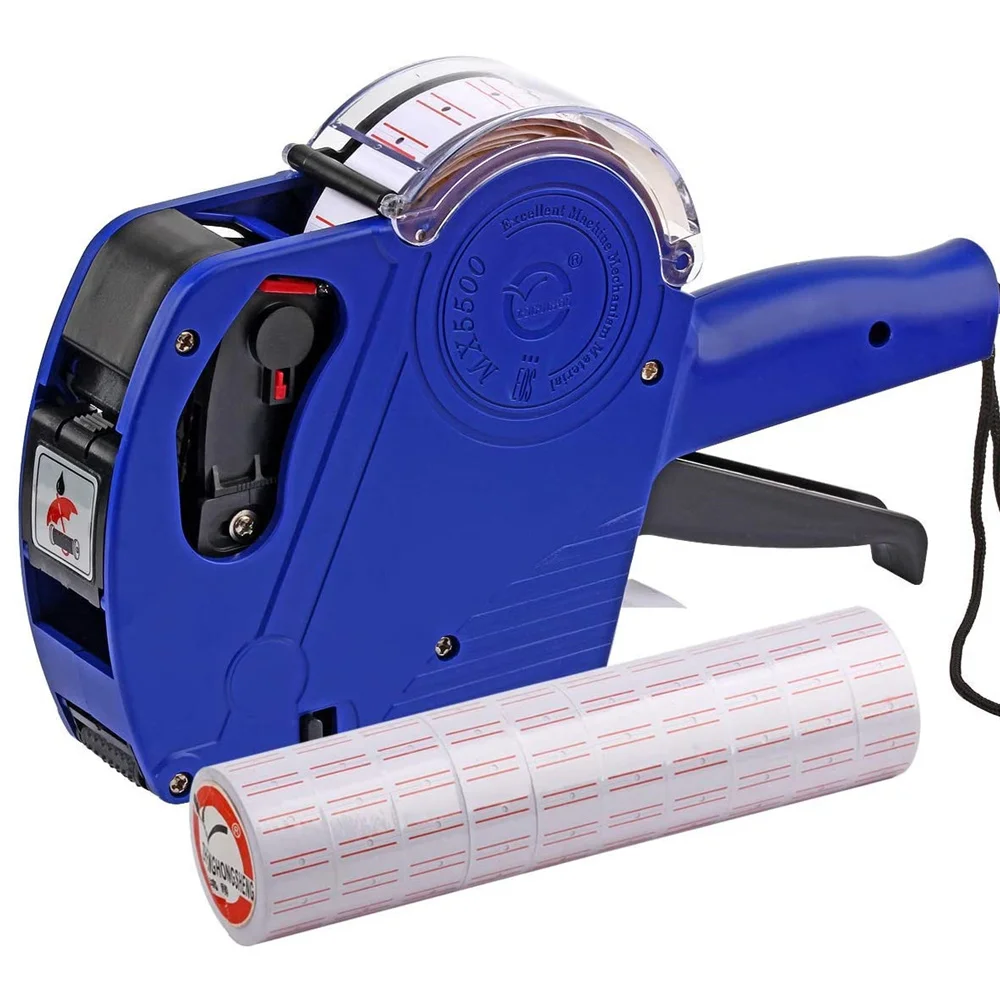 Mx5500 Eos Blu 8 Cifre Prezzi Kit Pistola Con 4,000 Etichette E Inchiostro Di Ricambio