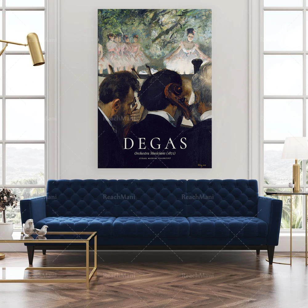 Poster Di Edgar Degas, Musicisti Dell'Orchestra 1872, Poster Espositivo Degas, Stampa Di Qualità Del Museo, Stampa Artistica, Arte Dell'Impressionismo