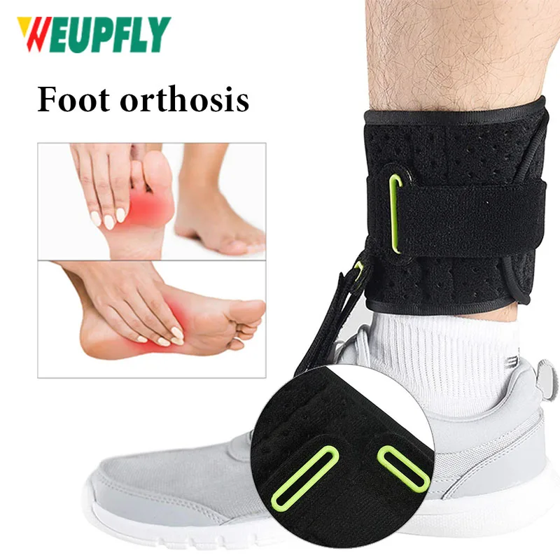 Adjustable Drop Foot Brace Foot Up Afo Brace Unisex Fits For Right /Left Foot Orthosis Ankle Brace Support, Improve Walking Gait