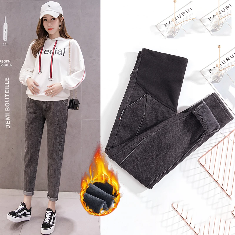 Donne Incinte Con Jeans In Velluto Pantaloni Invernali Pantaloni Torre Pantaloni Larghi Larghi E Donne Incinte Ispessenti In Velluto Da Indossare Pant