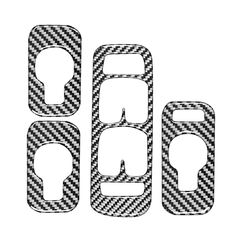 Per Volvo Xc90 Lhd In Fibra Di Carbonio Car Door Window Lift Button Panel Cover Trim Interior Sticker