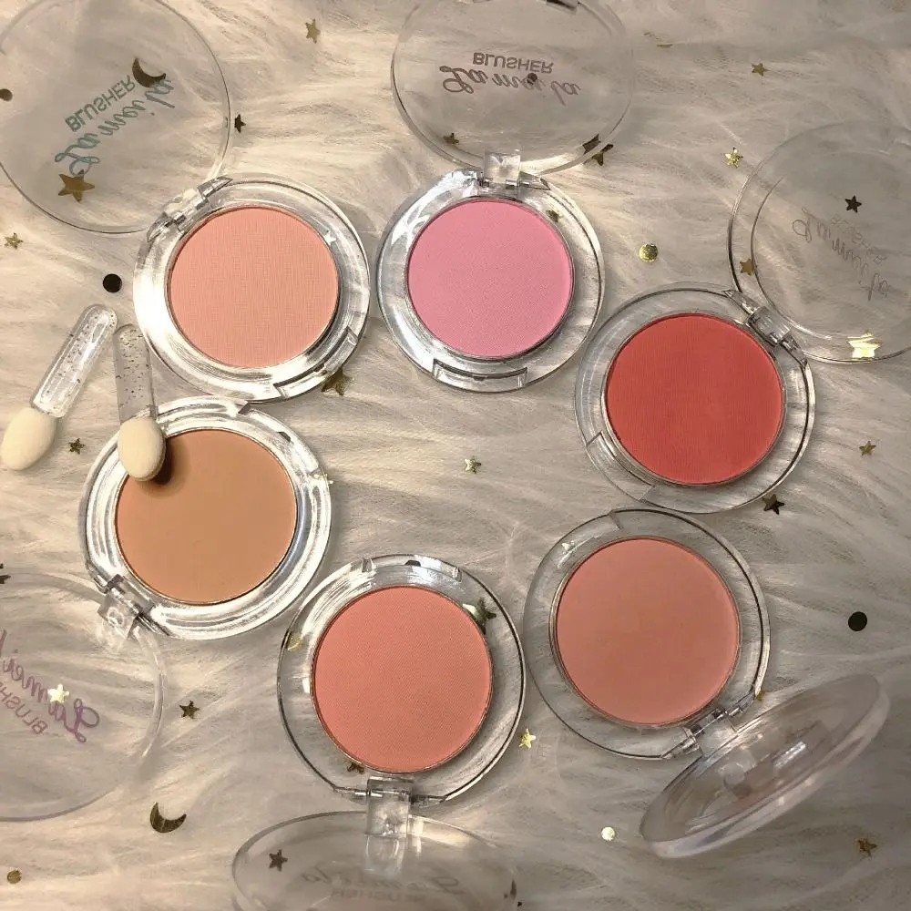 Natural Tint Blush Palette Peach Pink Mineral Powder Contour Rouge Cosmetics Matte Cheek Tint Blusher Women