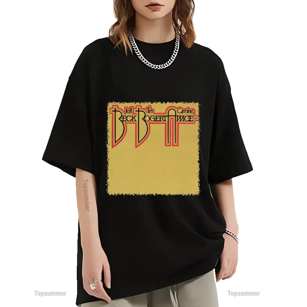 Beck, Bogert & Appice Album T-Shirt Beck, Bogert & Appice Tour T Shirt Donna Rock Streetwear Stampa Grafica Tshirt