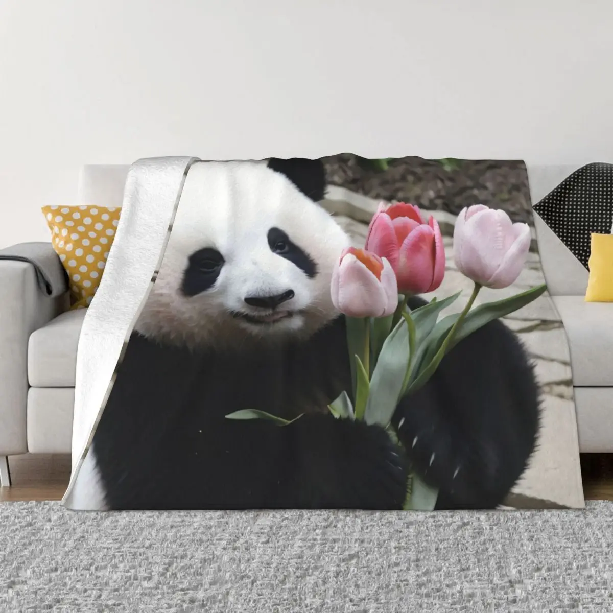 Huahua Panda Coperta Per Animali Plaid Coperte Comfort Per Tutte Le Stagioni Per Decorazioni Per La Casa Durevoli E Di Lunga Durata