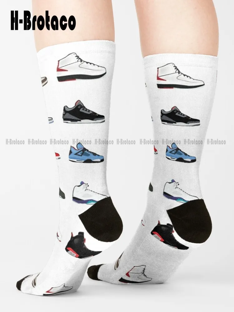 Le Ultime Scarpe Da Ballo Calze Da Collezione Retrò Calze Lunghe Nere Comode Migliori Ragazze Sportive Calze Da Skateboard Da Strada Retrò Da Cartone 
