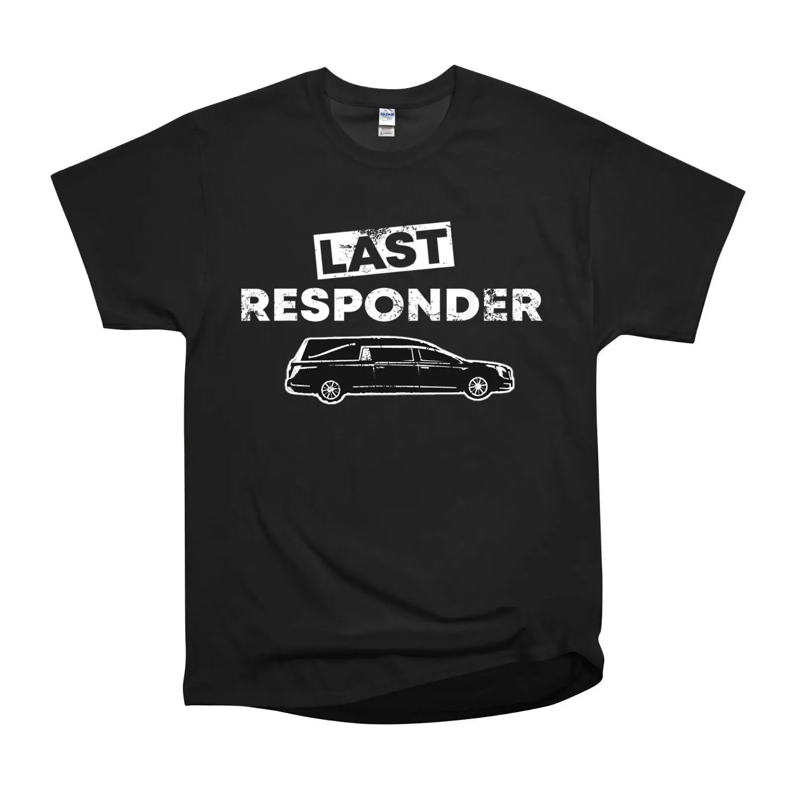 Nwt The Last Responder Hearse Divertente T-Shirt Unisex Maniche Lunghe O Corte