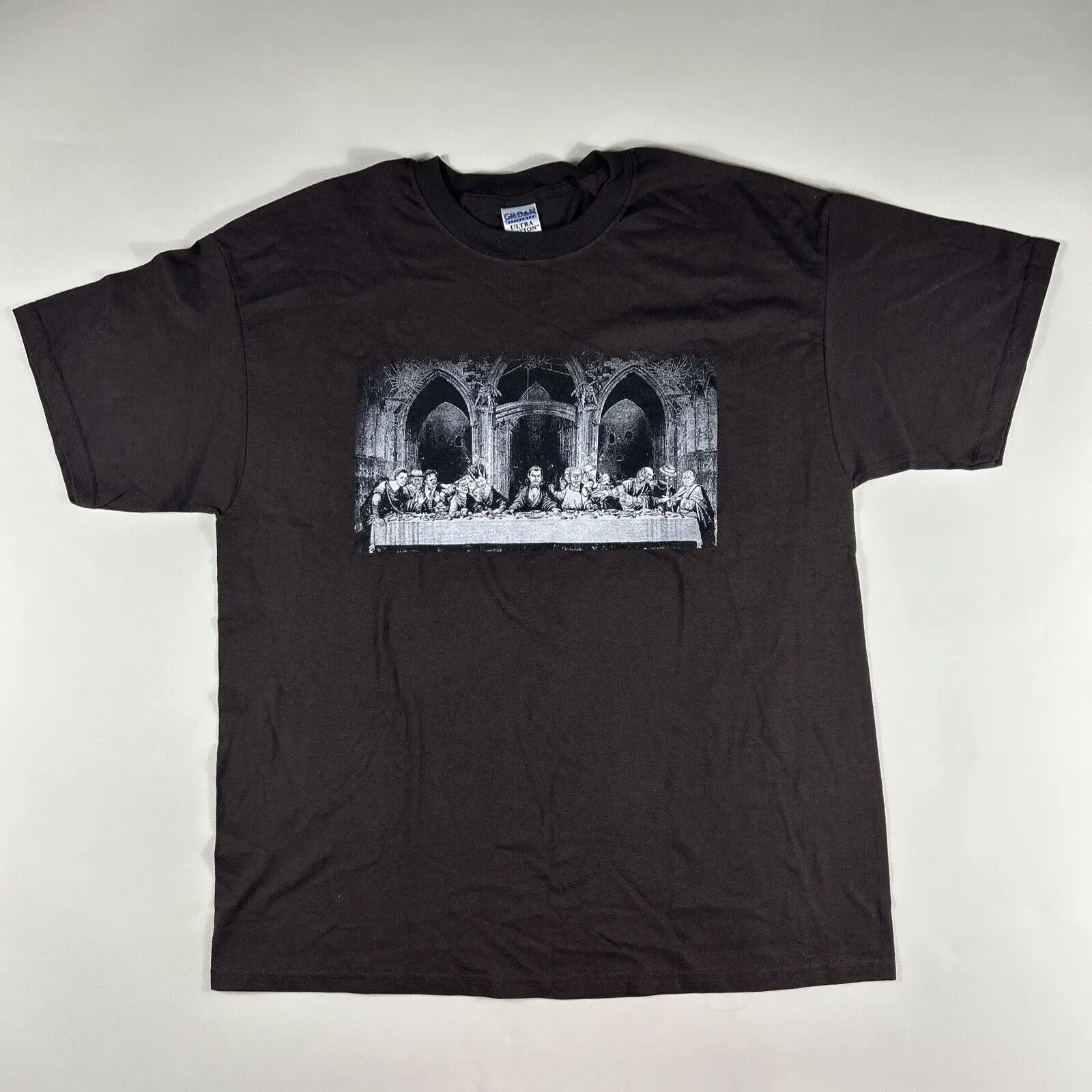 Camicia Vintage Vampire Last Supper Bwear Horror Maniche Lunghe