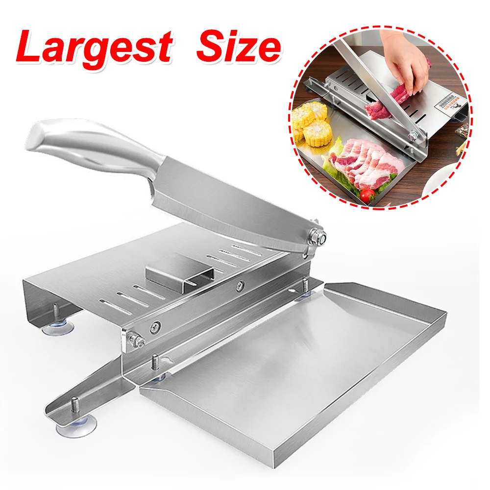 Kitchen Frozen Meat Slicer Manual Stainless Steel Food Cutter Slicing Machine Adjustable Meat And Vegetables Slicer Gadgets