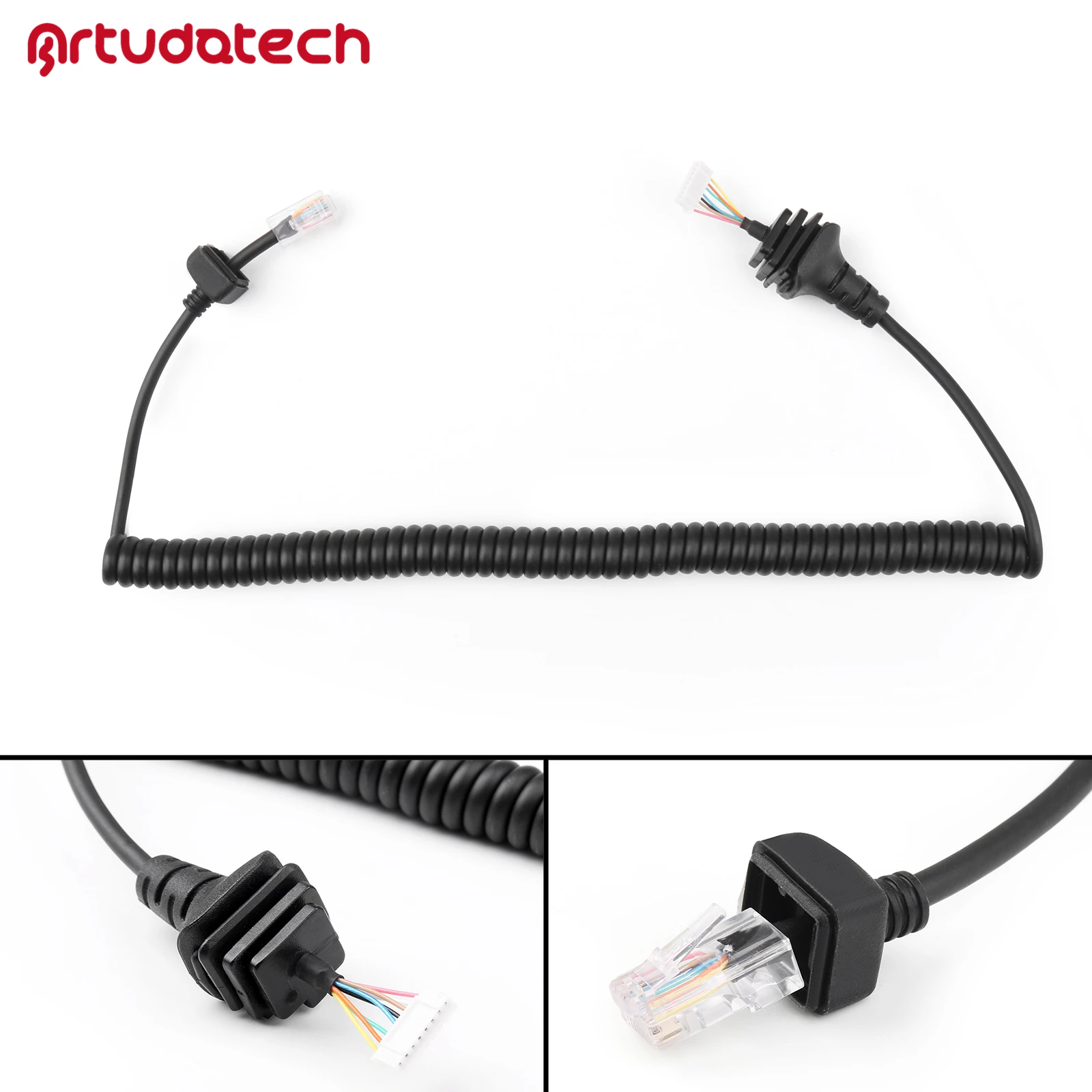 Artudatech Mic Del Microfono Cavo Di Linea Per Hm-152 Icom Radio Ic-2200H Ic 2200H 2720 Ic-7000 Ic 7000 2820H