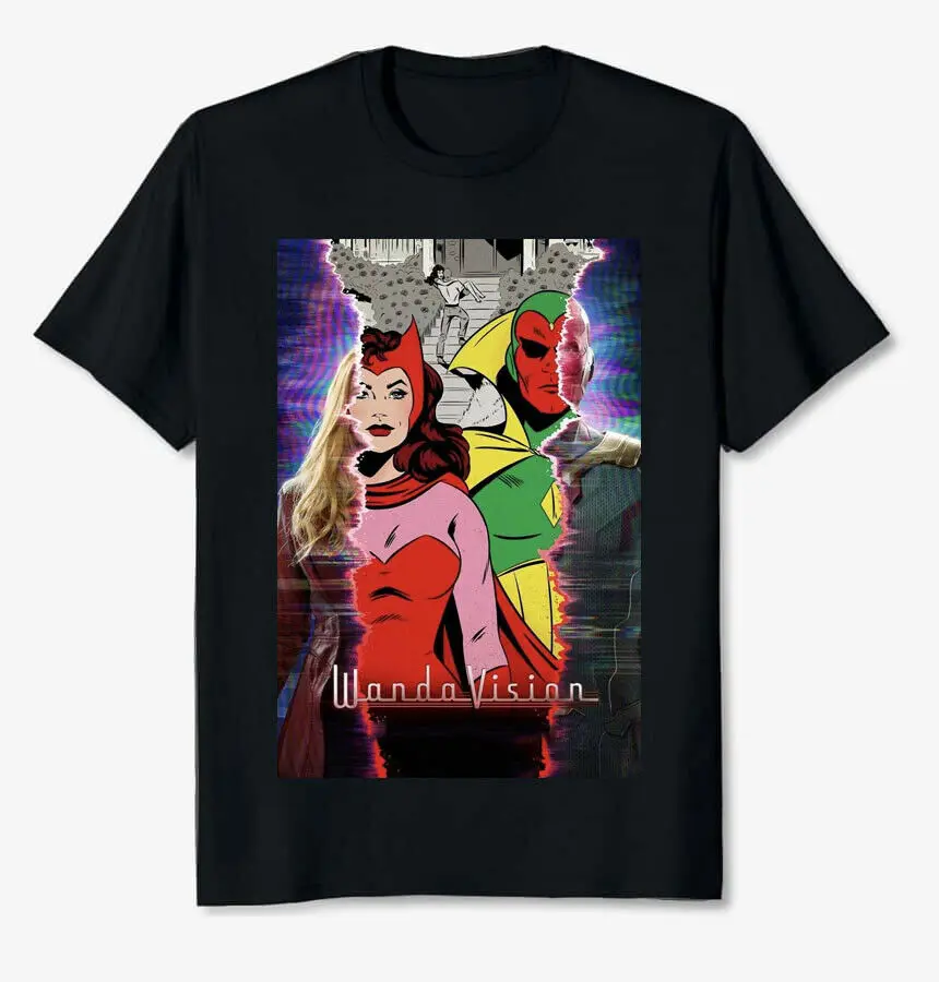 Hot Wandavision Wandavision Series Poster Maglietta Nera Unisex Taglia S 3Xl