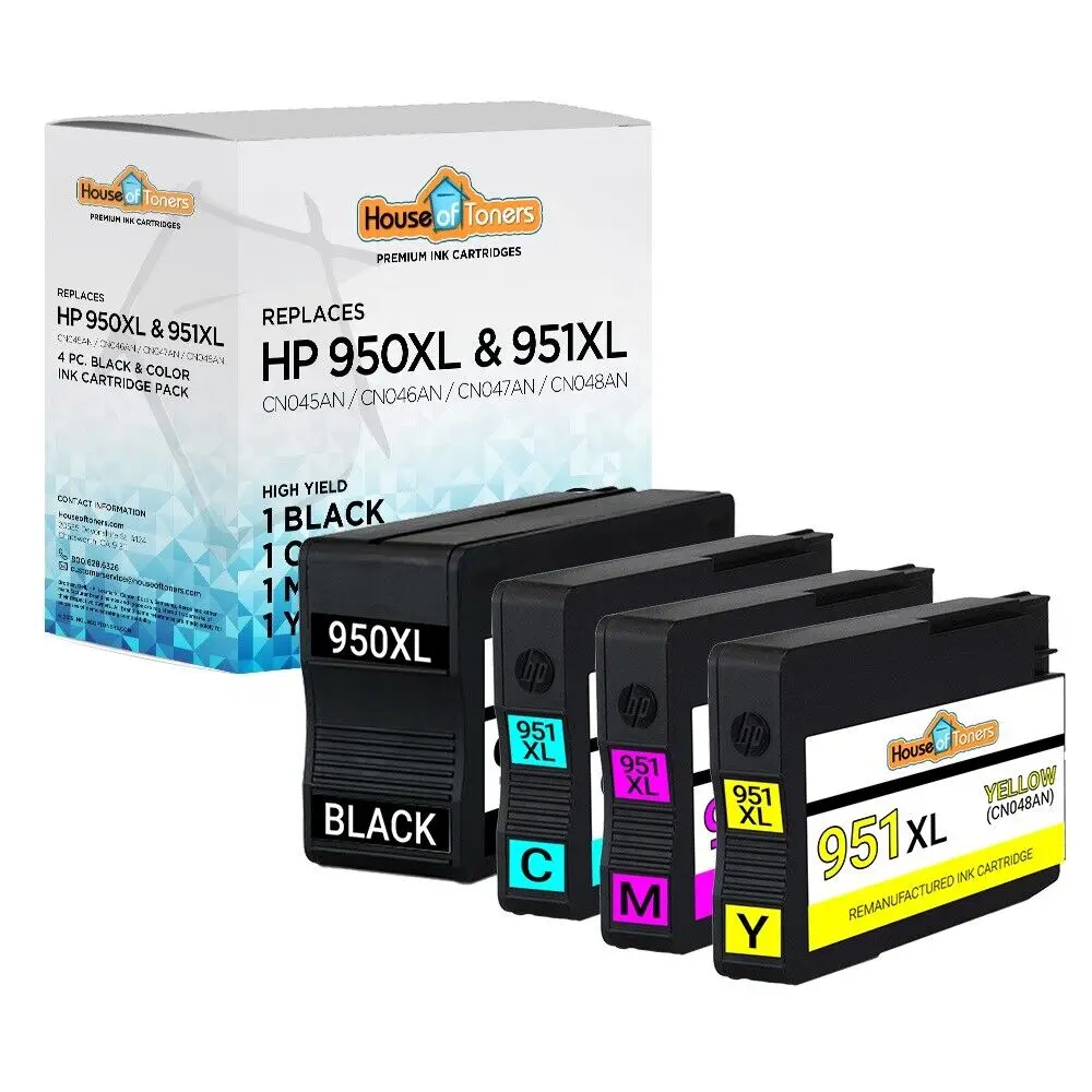 Cartucce Di Inchiostro Hp 950Xl 951Xl Da 4 Pezzi Per Hp Officejet Pro 251Dw 276Dw 8100 8600