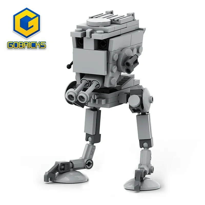 Gobricks Moc Creative Articolato Wars Bricks Moc-27435 All Terrain Scout Transport Destroyer Model Building Blocks Toys Kids