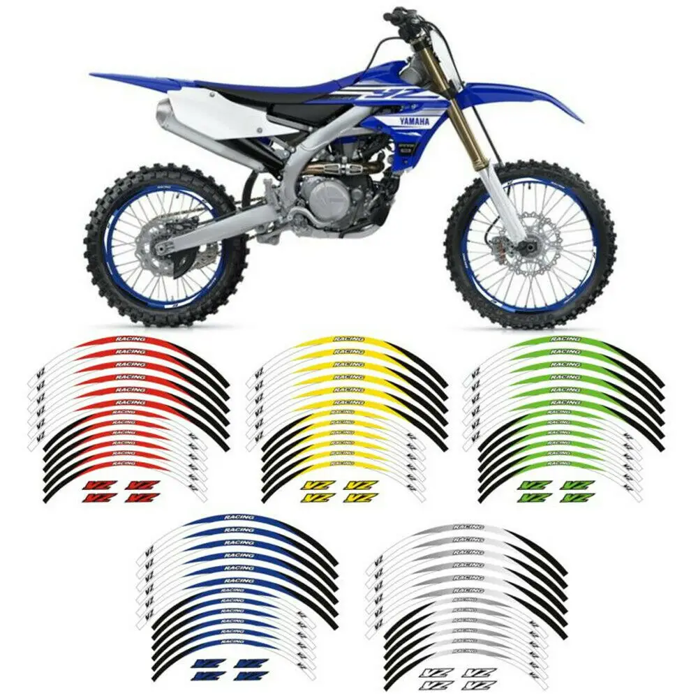 "21" 19 Rim Wheel Stripes Adesivi Nastro Riflettente Per Yamaha Yz 125 1989-2022