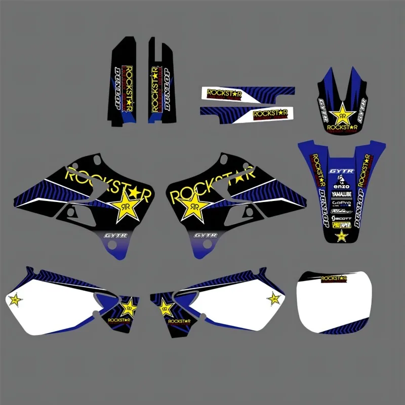 Moto Decal Sticker Graphics Kit Per Yamaha Yz 125 Yz 250 Yz125 Yz250 1996 1997 1998 1999 2000 2001