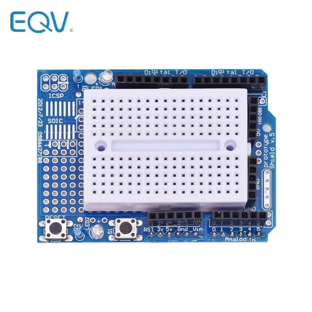 Uno Proto Shield Prototype Expansion Board Con Syb-170 Mini Bread Board A Base Di Arduino Uno Protoshield