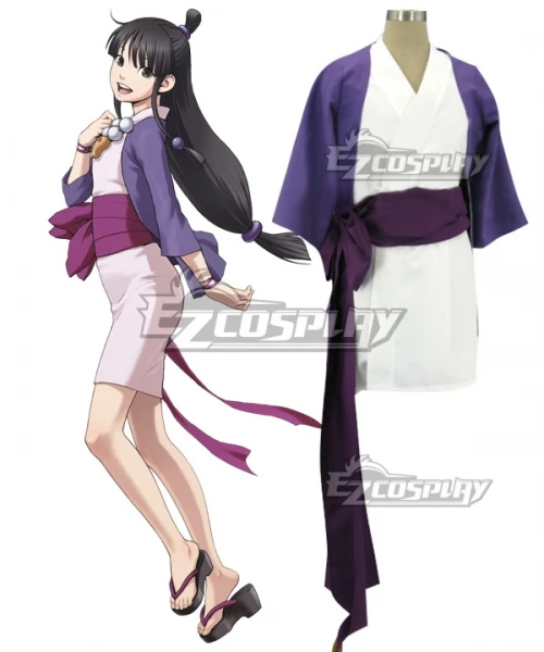 Ace Avvocato Gyakuten Sacubic Maya Fey Outfit Halloween Carnival Girls Kimono Dress Party Outfit Cosplay Costume E001