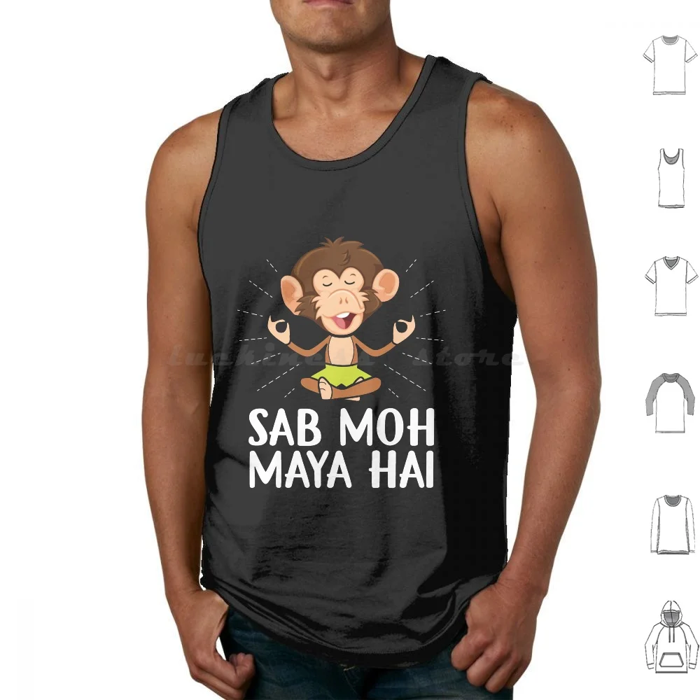 Sab Moh Maya Hai Hindi Spiritualità Buddismo Canotte Gilet Senza Maniche Hindi Divertente Induismo Mumbai Hindi Meme Bollywood Desi