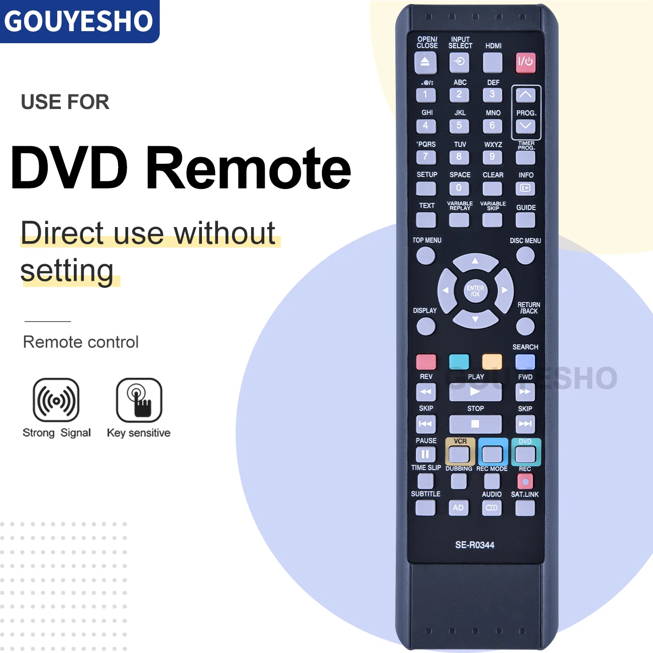 Se-R0344 Telecomando Per Toshiba Rdxv59Dt Rdxv60Kb Rd-Xv59Dt-K-Tb Hdd Dvd Recorder