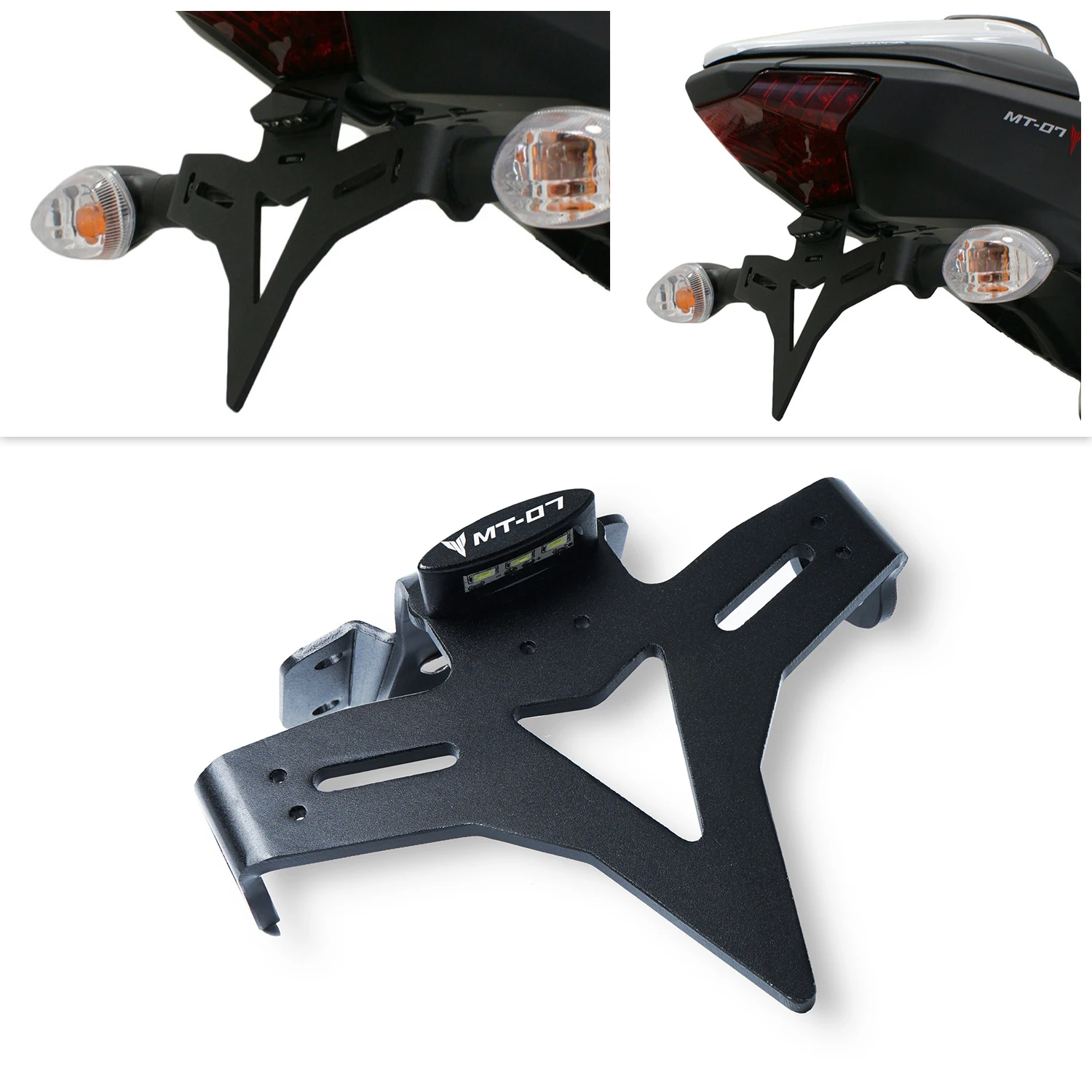 Eliminatore Parafango Moto Per Yamaha Mt-07 Mt 07 Mt07 Fz-07 Fz 07 Fz07 Supporto Targa Luce Led