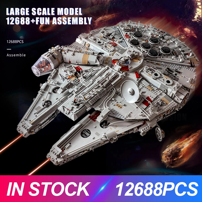 Mold King 21026 Star Plan Toys Compatibile Con 75192 05132 Toys Falcon Building Blocks Mattoni Regalo Di Natale Per Bambini