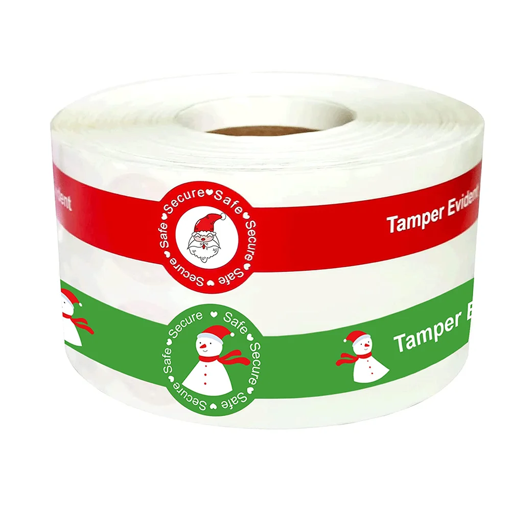 Christmas Safe Secure Tamper Evident Seals Stickers 250 Pcs Xmas Santa Food Delivery Labels Freschezza Sicurezza Per Il Latte