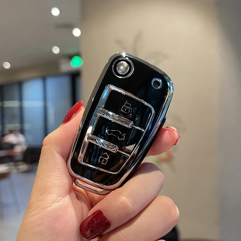 Tpu Car Key Case Cover Per Audi Tt Rs A4 S5 R8 Quattro A5 Quattro Q5 Rs5 Q7 S8 A6L A6 A7 S3 A3 Q8 E-Tron Tt Tts Quattro Q3 Q2