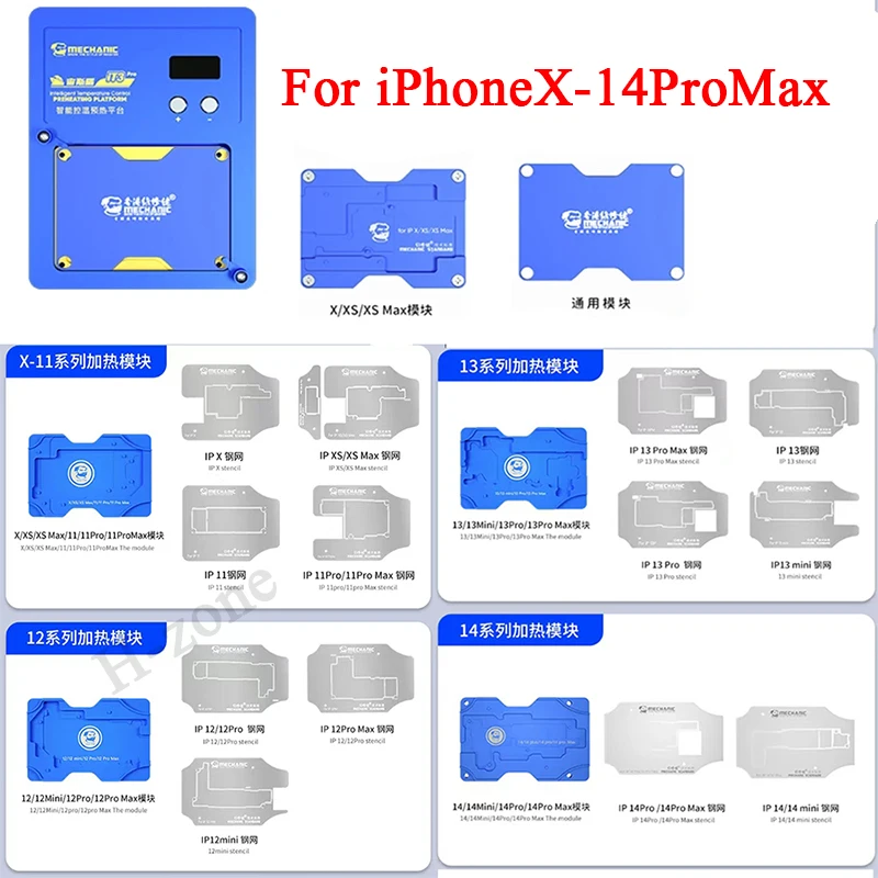 Mechanic It3 Pro Intelligent Temperature Control Piattaforma Di Preriscaldamento Per Iphone X-11Pro 12 Mini 12Pro 12 Pro Max 13Mini 13Promax