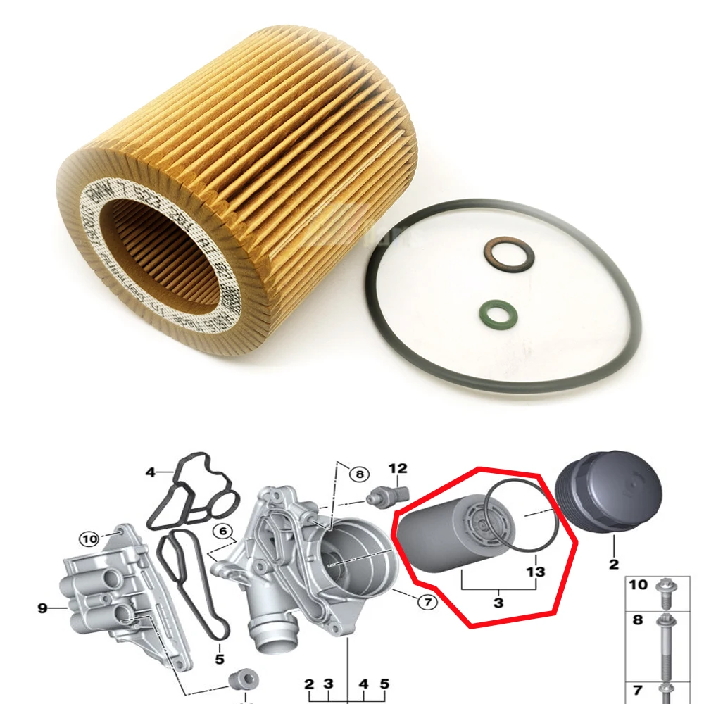 Oil Filter For 14-18 Bmw M Series M2 F87 M3 F80 M4 F82 F83 Hu816X