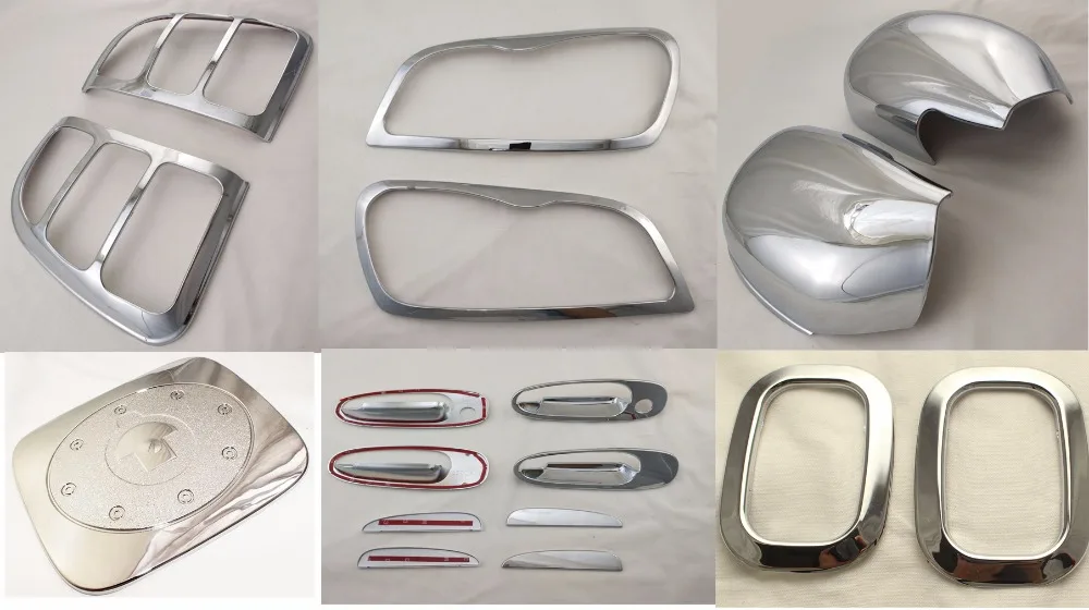 17Pcs Chrome Kit Per Toyota Rav4 1996-2000 Car Rav4 Parts Protezione Della Luce Side Lamp Rim Trim Per Toyota Rav 4 1997 1998 1999