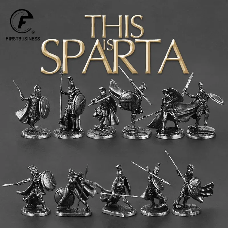 1 Pz Antico Spartano Roma Soliders Figurine Miniature Vintage Metallo Guerriero Soldati Modello Statua Desktop Ornamento Regali
