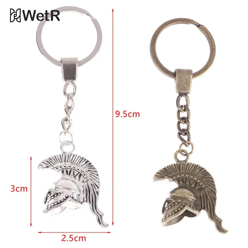Spartan Roman Helmet Warrior Gladiatore Greco Portachiavi In Lega Gioielli Charm Portachiavi Festa Regalo Di Compleanno Per Uomo