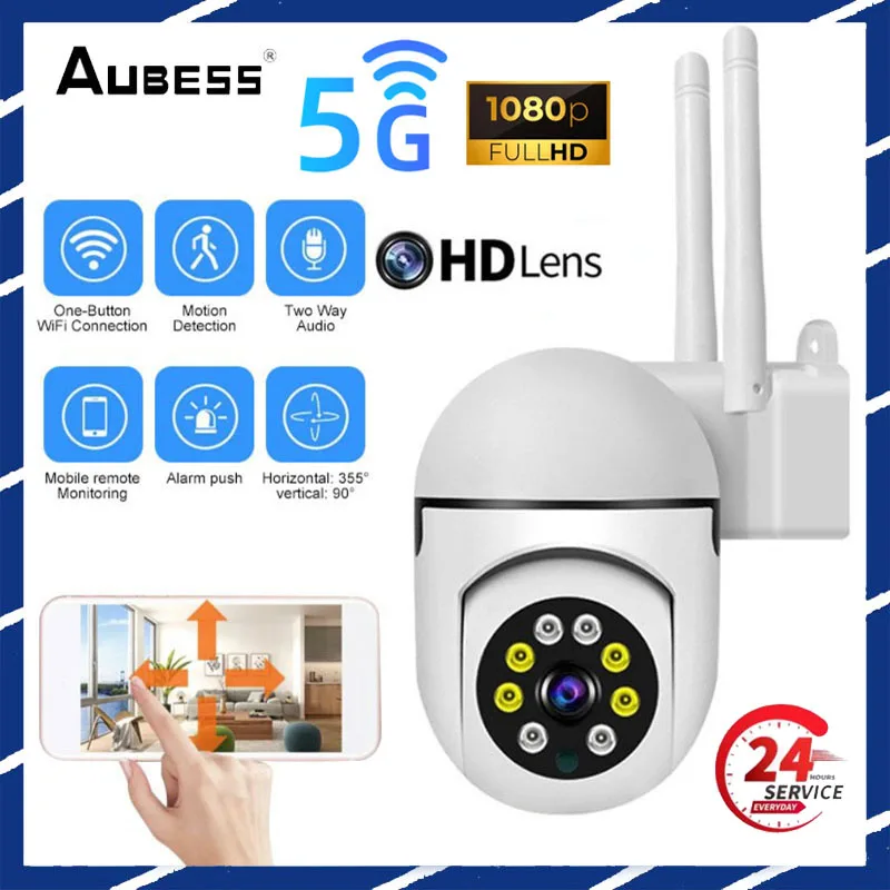 Telecamera Di Sorveglianza Wireless Di Sicurezza Domestica Telecamera Wireless Hd 1080P Audio Bidirezionale Telecamera Ptz Da 2Mp Telecamera Cctv Este