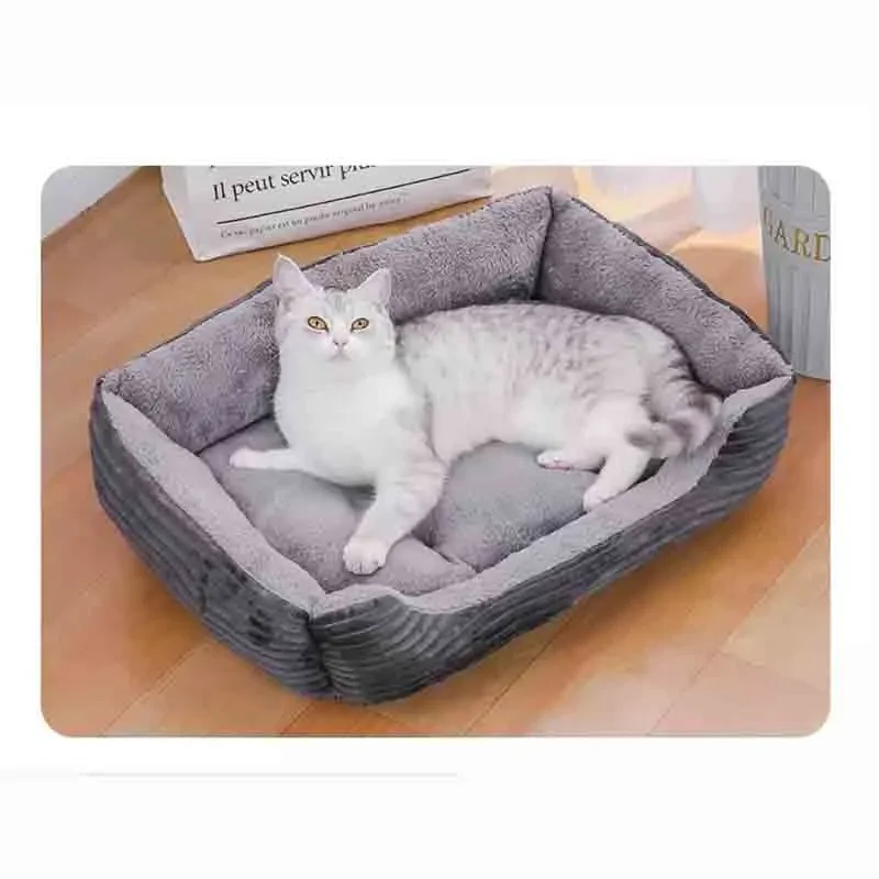 Winter Plush Warm Pet Bed Rettangolo Puppy Sofa Sleeping Bed Cushion Fall Sleeping Facilmente Per Cani Di Taglia Piccola E Media