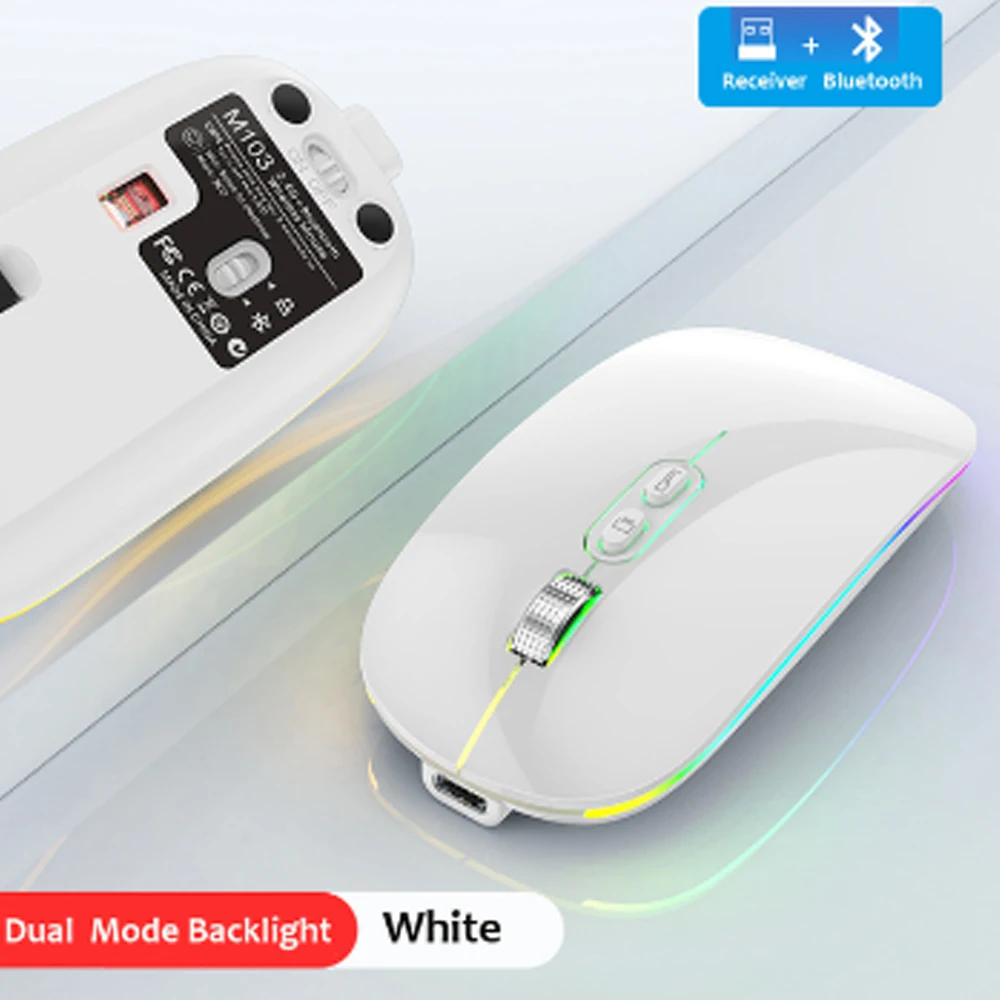 Mouse Bluetooth Per Hp Pavilion Spectre X360 15-610Xx 13 X2 12 14-Ce 14-Cr Mouse Wireless Per Pc Portatile Mouse Silenzioso Ricaricabile