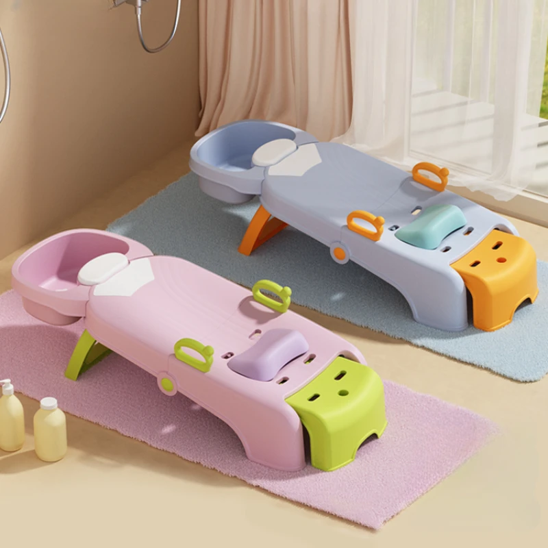Move Comfort Shampoo Sedie Bambini Lounge Bed Hair Wash Shampoo Sedie Pieghevole Home Silla Peluqueria Salon Furniture Qf50Sc