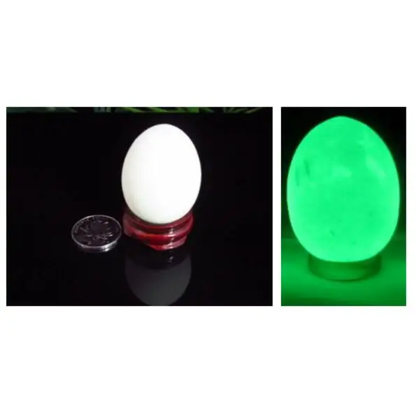 45Mm-48Mm Green Glow Calcite Glow In Luminoso Uovo The Dark Stone Ball Sfera Di Cristallo Egg Healing Commercio All'Ingrosso 2 Pz/Lotto