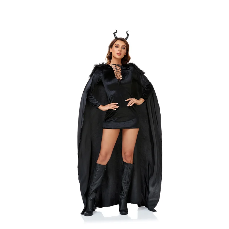 Film Evil Vampire Costume Adult Women Halloween Funny Party Witch Cosplay