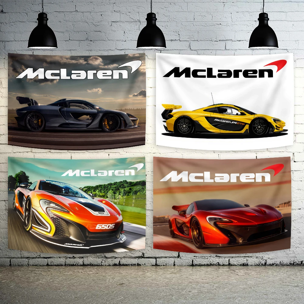 90X150Cm Mclarens P1 Bandiera Poliestere Stampato Digitale Car Racing Club Banner Arazzo Tenda