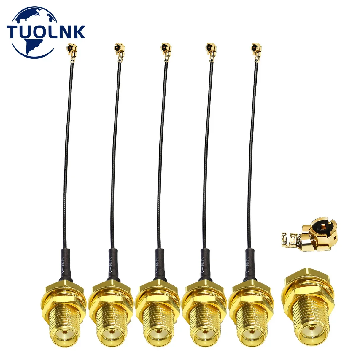 5Pcs Ipx Ufl A Sma Prolunga Cavo A Spirale Sma Femmina A Ipx Cavo Adattatore Rf 1.13Mm Ipx A Sma Cavo Di Prolunga Femmina